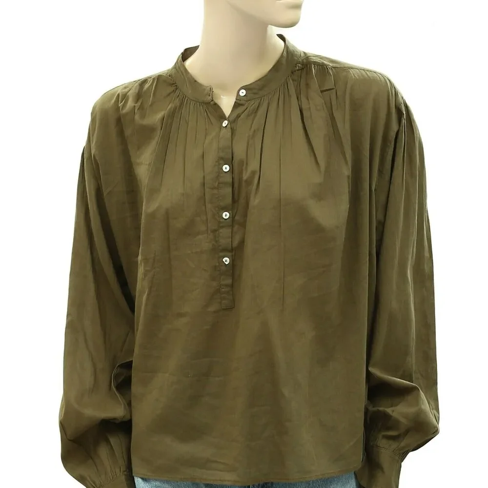 Buck Mason Heirloom Cotton Ojai Shirt Tunic Top Bronze Brown Oversized S 285929 - Picture 7 of 9